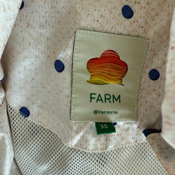 FARM Rio Blue and White Tropical Bomber Jacket - Picture 3 of 7